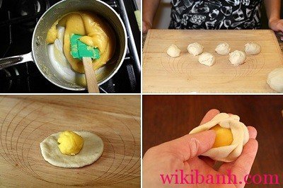 Cách làm bánh bao kim sa không cần trứng muối-hình số-2