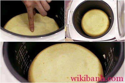 Cách làm bánh bông lan hấp bằng nồi cơm điện-hình số-5
